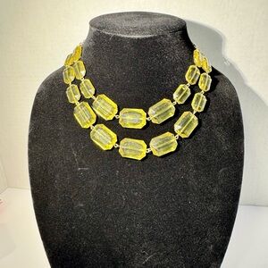 Double Strand Yellow Necklace.